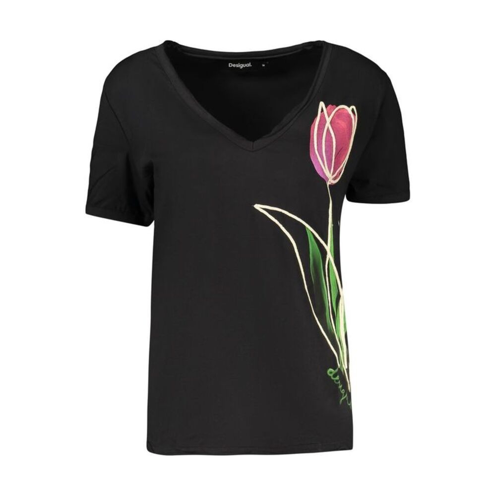 Desigual Black Cotton Women's Women's T-Shirt